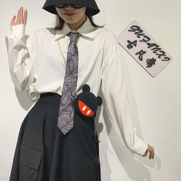 Új modell női kistáska színes fogantyúval és 3D elemmel