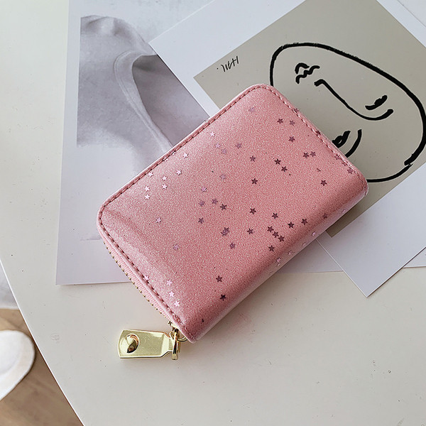 Portofel de dama de ultimă generație cu efect strălucitor și fermoar