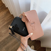 Öko-nahast suur naiste rahakott luku ja sangaga