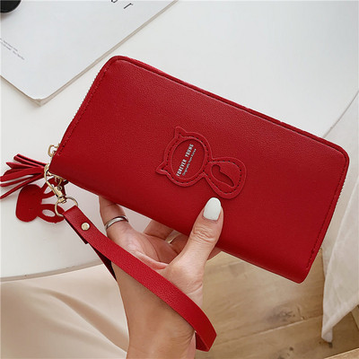 Öko-nahast suur naiste rahakott luku ja sangaga