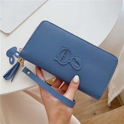 Öko-nahast suur naiste rahakott luku ja sangaga