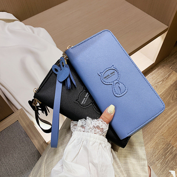 Öko-nahast suur naiste rahakott luku ja sangaga