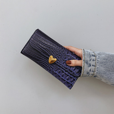 Új modell női pénztárca szív alakú fém díszítéssel