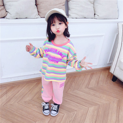 Gyermek blúz és nadrág szett zsebbel és felirattal