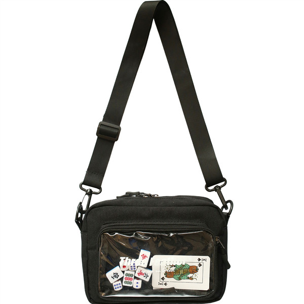 Geanta barbati model nou cu buzunar transparent