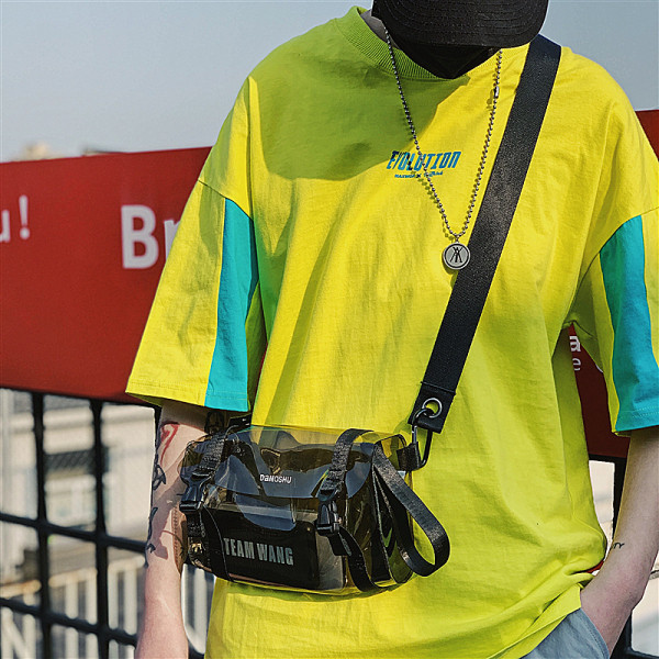 Meeste läbipaistev pika sangaga kott