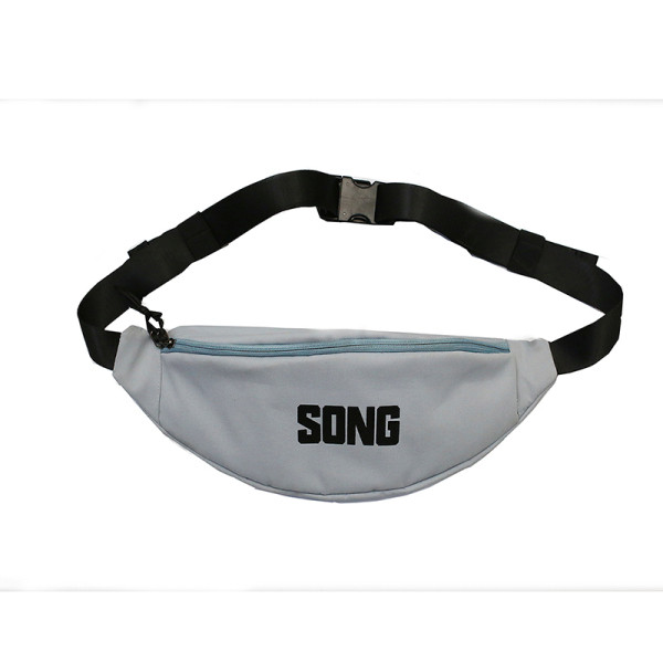 Ikdienas vīriešu soma ar uzrakstu un rāvējslēdzēju