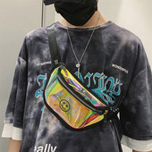 Átlátszó férfi válltáska