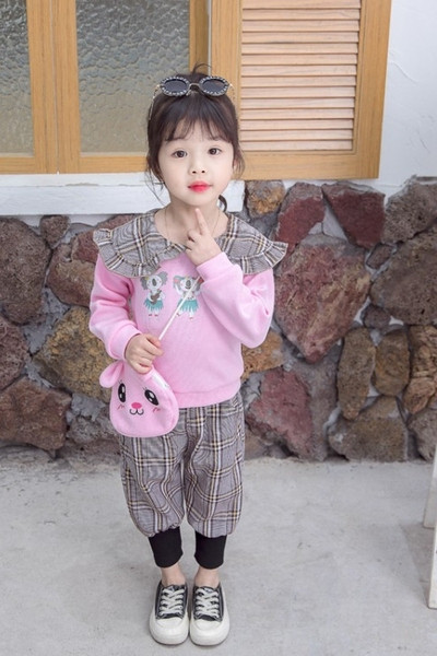 Καθημερινά παιδικά καρό σετ για κορίτσια