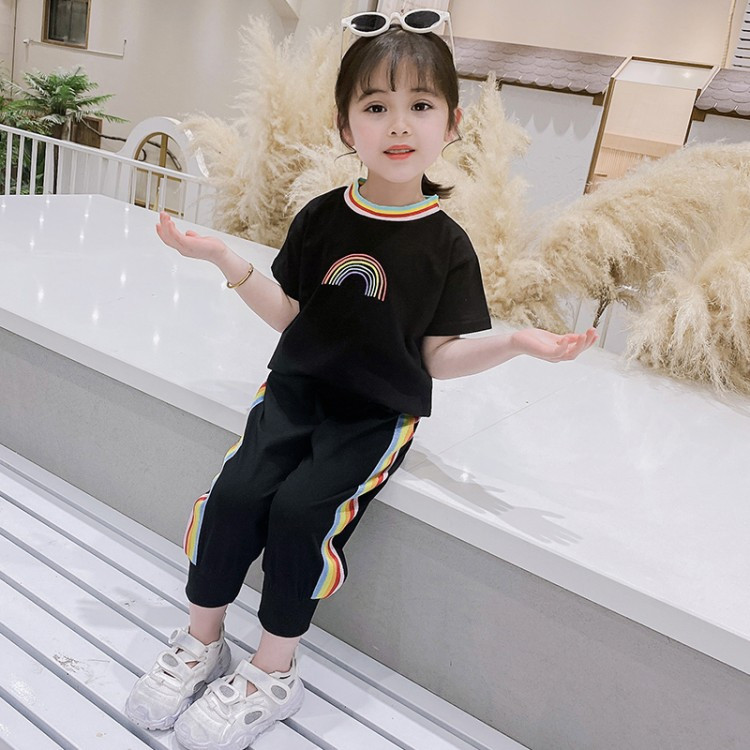 Καθημερινά παιδικά σετ από δύο μέρη μετύπωμα ουράνιο τόξο