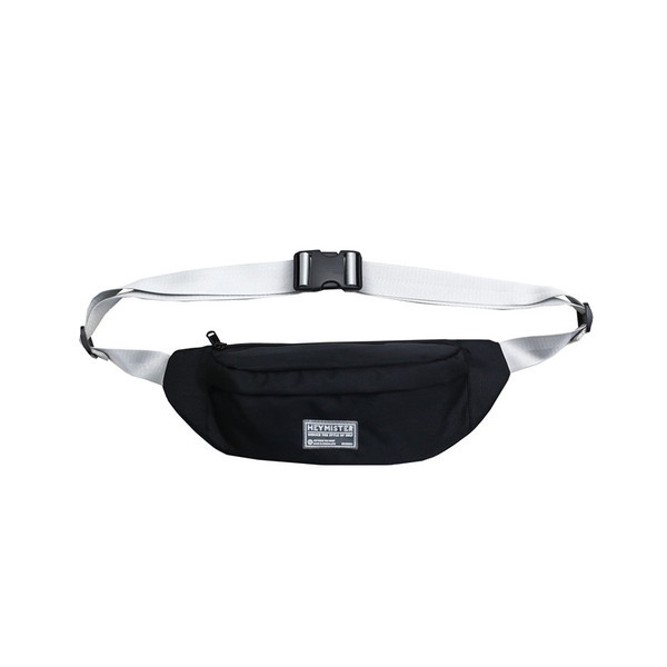 Alkalmi férfi táska emblémával és cipzárral