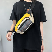 Ανδρική τσάντα ώμου με μοντέρνα επιγραφή