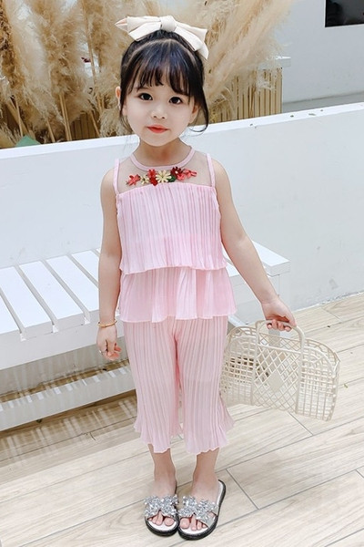 Kevad-suvine lastekomplekt tülli ja tikandiga