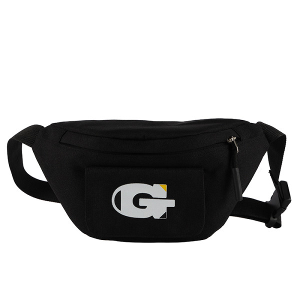 Ανδρική τσάντα casual με φερμουάρ και απλικέ