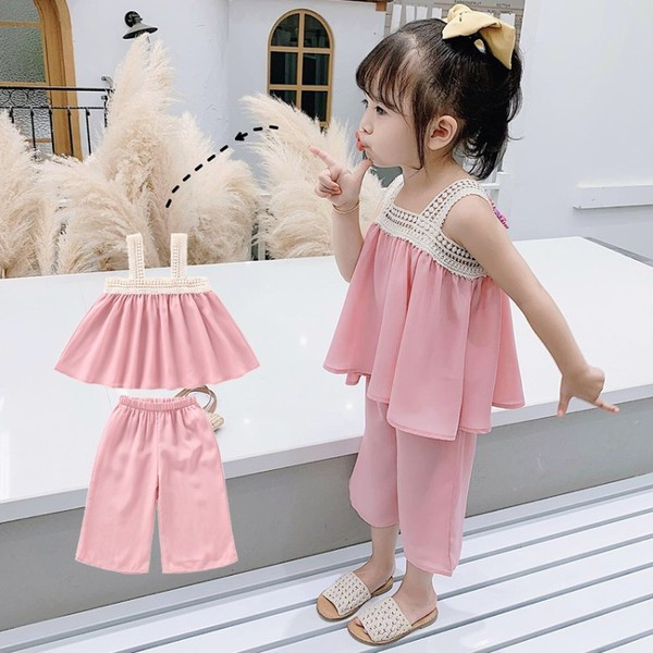 Modern tavaszi-nyári gyerek szett lányoknak