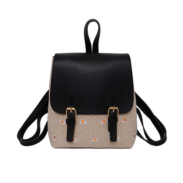 Modern női hátizsák színes hímzéssel