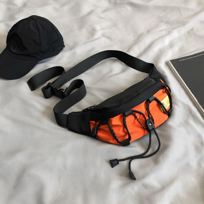 Ανδρική τσάντα casual με κορδόνια και φερμουάρ