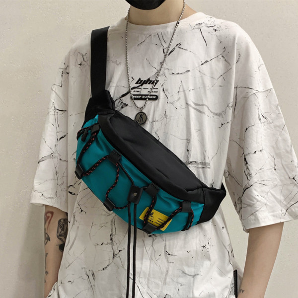 Ανδρική τσάντα casual με κορδόνια και φερμουάρ