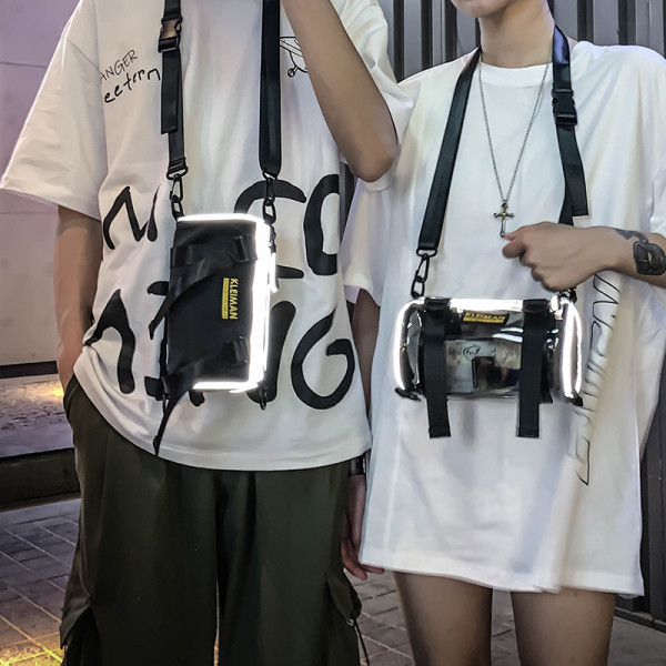 Ανδρική διαφανή τσάντα με μακριά λαβή