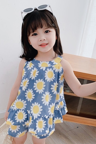 Lilletrükiga igapäevane lastekomplekt