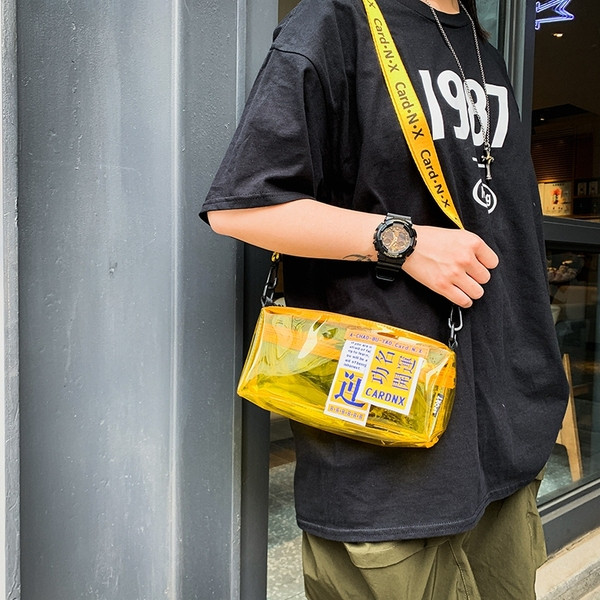 Igapäevane läbipaistev meeste õlakott