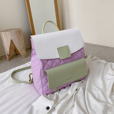 Μοντέρνο γυναικείο σακίδιο με δερμάτινα λουράκια