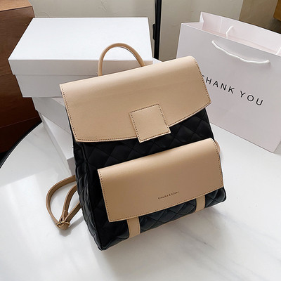 Μοντέρνο γυναικείο σακίδιο με δερμάτινα λουράκια