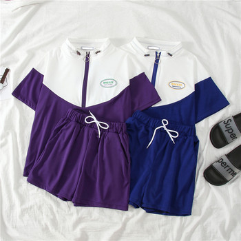 Летен спортен комплект от две части - тениска и къси панталони