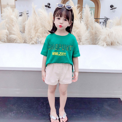 Laste vabaaja komplekt lühikeste varrukate ja lühikeste pükstega pluusist