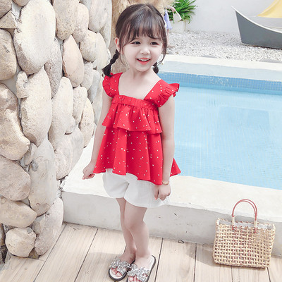 Модерен детски комплект от две части за момичета  