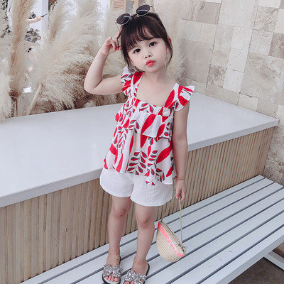 Модерен детски комплект от две части за момичета  