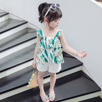 Модерен детски комплект от две части за момичета  