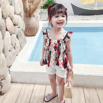 Модерен детски комплект от две части за момичета  