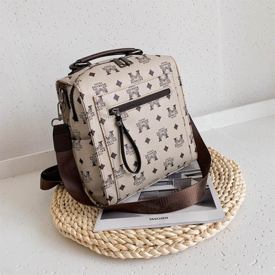 Naiste kaasaegne värvilise mustriga ökonahast seljakott