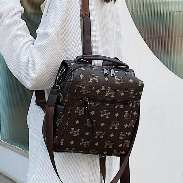 Naiste kaasaegne värvilise mustriga ökonahast seljakott