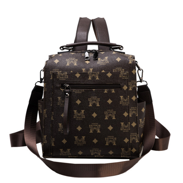 Naiste kaasaegne värvilise mustriga ökonahast seljakott