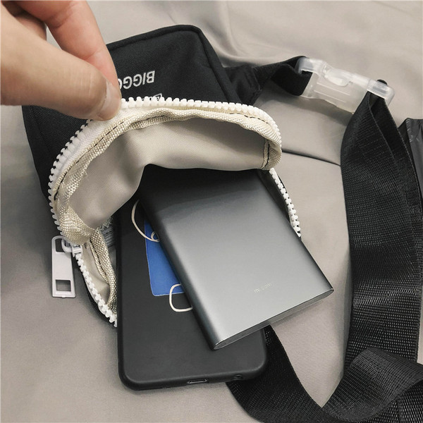 Geantă de umăr mică pentru bărbați cu inscripție