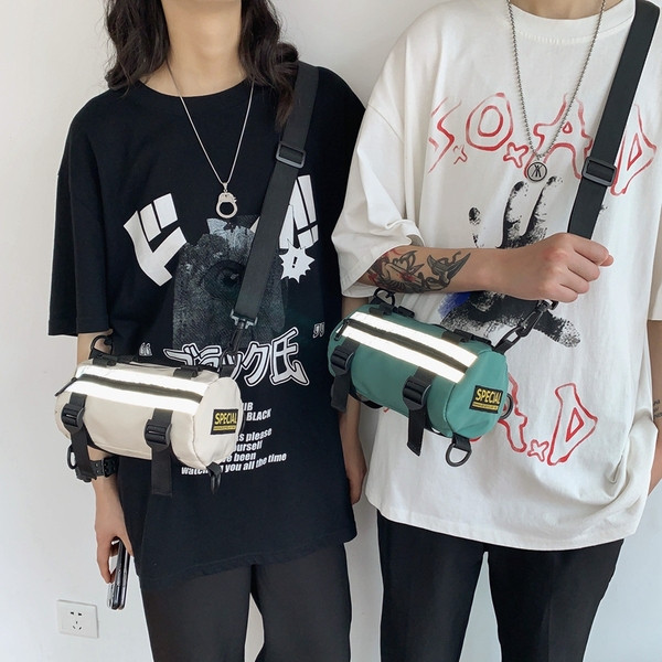 Férfi mindennapi válltáska cipzárral