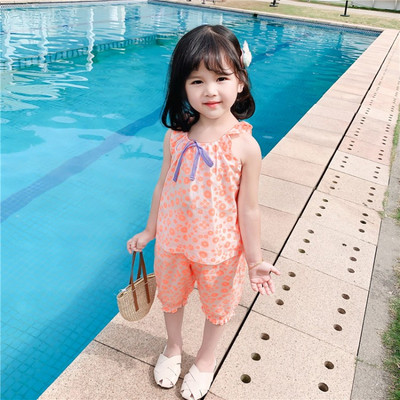 Két részből álló gyerekkészlet nyomattal és szalaggal