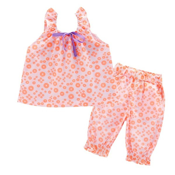 Két részből álló gyerekkészlet nyomattal és szalaggal