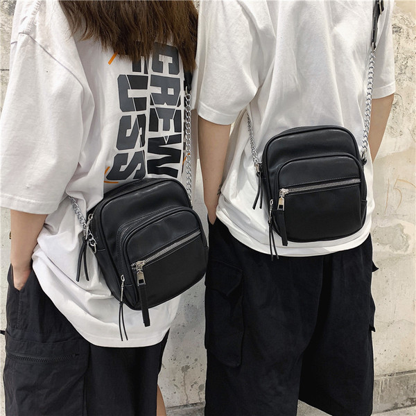 Öko-nahast moodne, lukuga meeste kott