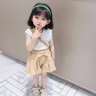 Μοντέρνα παιδικά σετ φαρδύ παντελόνι και φανελάκι