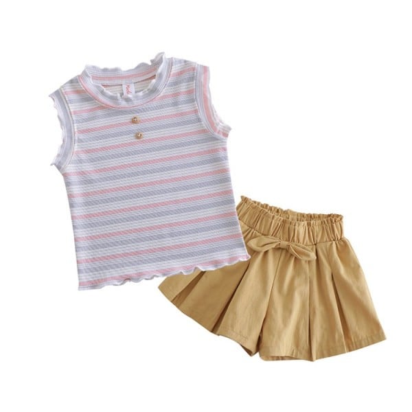 Μοντέρνα παιδικά σετ φαρδύ παντελόνι και φανελάκι