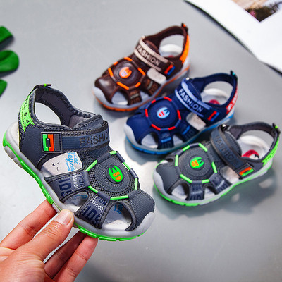 Нов модел детски сандали с лепенки-за момчета