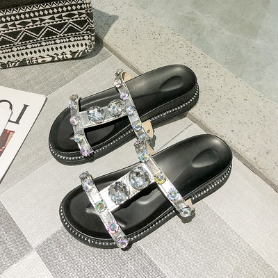 Aktuális női papucs eco bőrből kövekkel