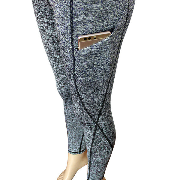 Női sport leggings magas derékkal és zsebbel