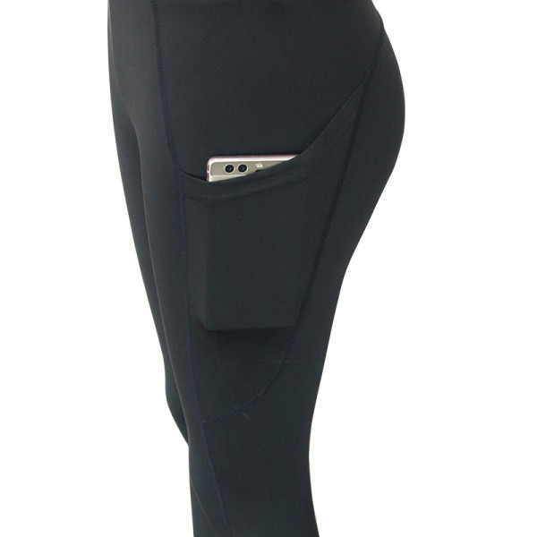 Női sport leggings magas derékkal és zsebbel