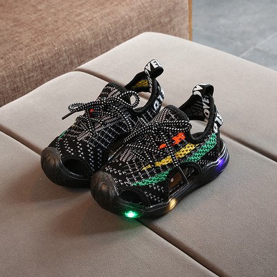 Παιδικά φωτεινά σανδάλια με κορδόνια για αγόρια και κορίτσια