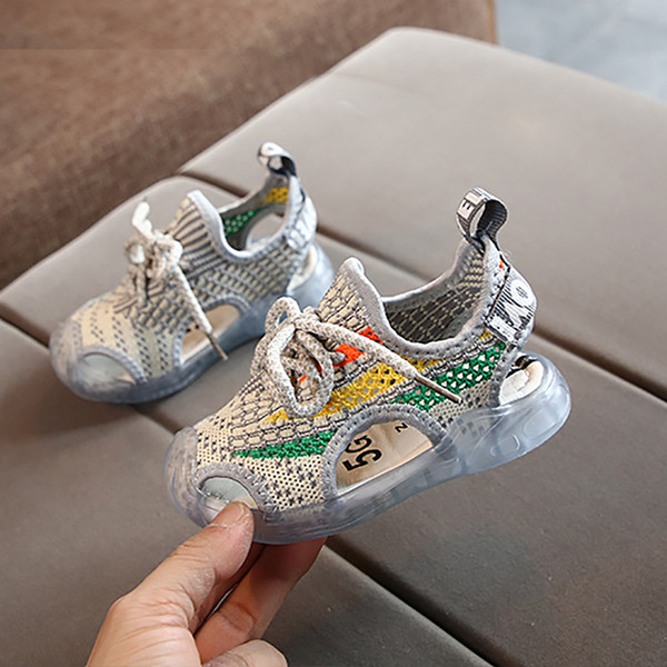 Παιδικά φωτεινά σανδάλια με κορδόνια για αγόρια και κορίτσια