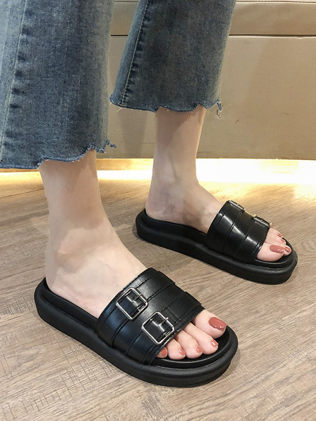 Alkalmi női papucs lapos talppal, két modellben